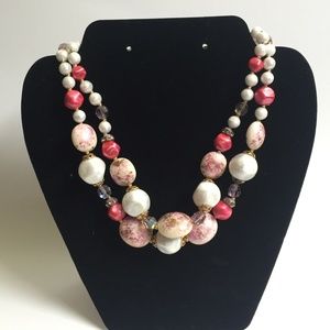 Deauville Multi-Color Lucite & Glass 2 Strand